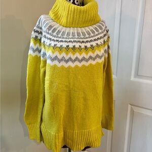 Yellow LOFT Turtleneck Sweater